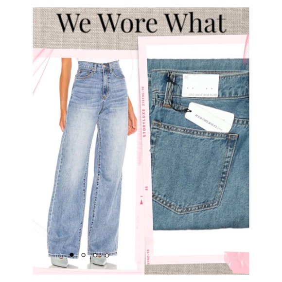 We Wore What High Rise Wide Leg denim in Foam Size 25 - Picture 12 of 14